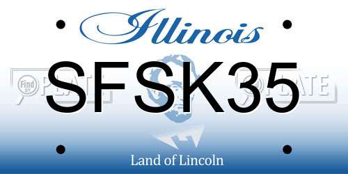 SFSK35 Illinois License Plate