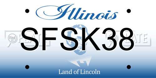SFSK38 Illinois License Plate