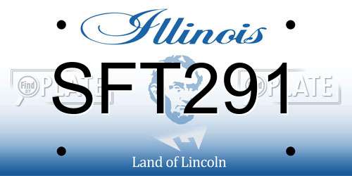 SFT291 Illinois License Plate