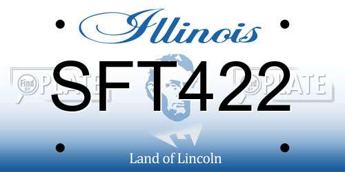 SFT422 Illinois License Plate