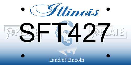 SFT427 Illinois License Plate