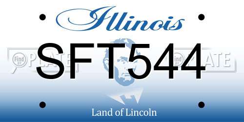 SFT544 Illinois License Plate