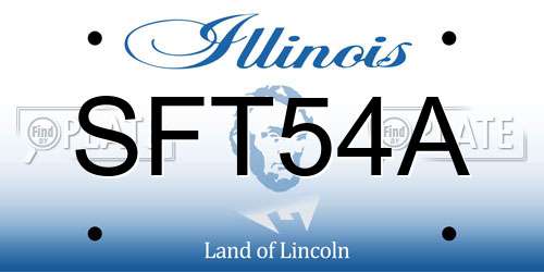 SFT54A Illinois License Plate