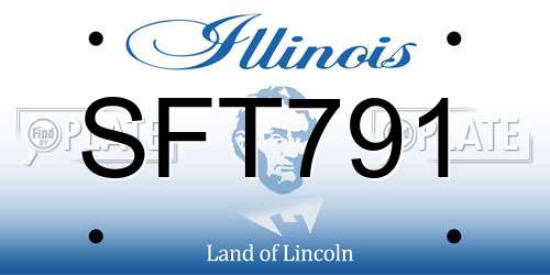 SFT791 Illinois License Plate
