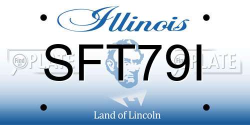 SFT79I Illinois License Plate