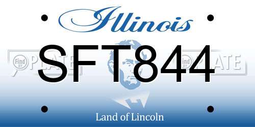 SFT844 Illinois License Plate