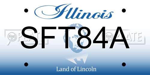 SFT84A Illinois License Plate