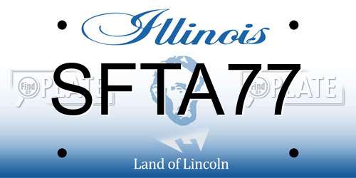 SFTA77 Illinois License Plate
