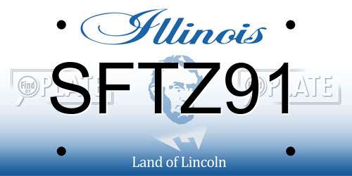 SFTZ91 Illinois License Plate