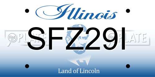 SFZ29I Illinois License Plate