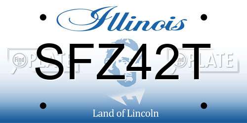SFZ42T Illinois License Plate