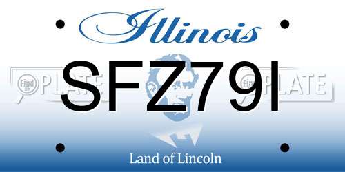 SFZ79I Illinois License Plate