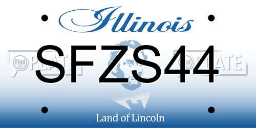 SFZS44 Illinois License Plate