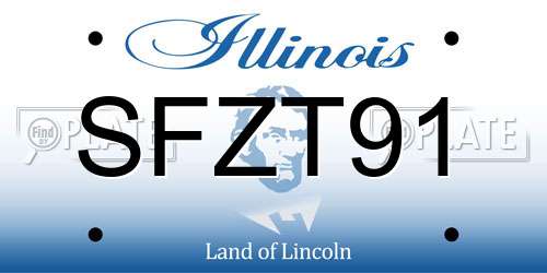 SFZT91 Illinois License Plate