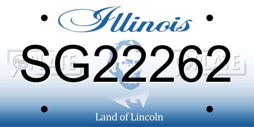 SG22262 Illinois License Plate