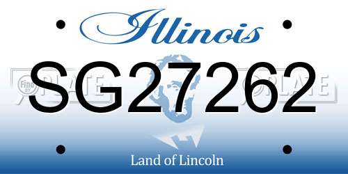 SG27262 Illinois License Plate