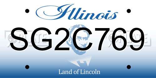 SG2C769 Illinois License Plate
