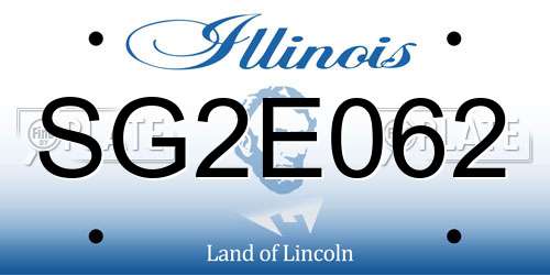 SG2E062 Illinois License Plate