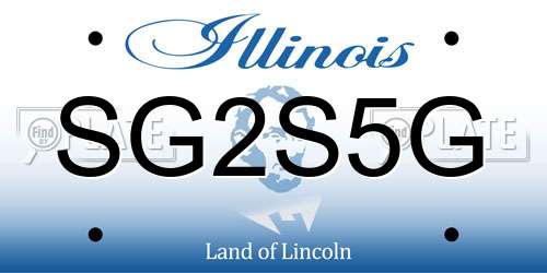 SG2S5G Illinois License Plate