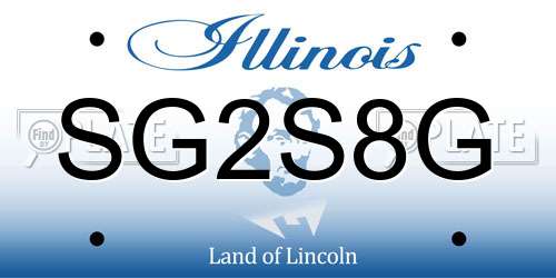 SG2S8G Illinois License Plate