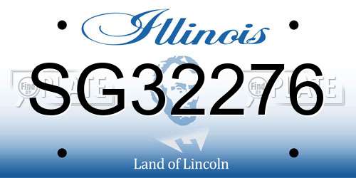 SG32276 Illinois License Plate
