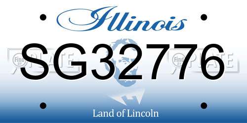 SG32776 Illinois License Plate