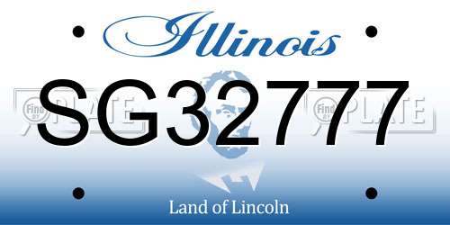 SG32777 Illinois License Plate