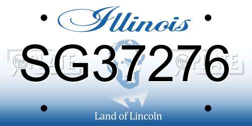 SG37276 Illinois License Plate