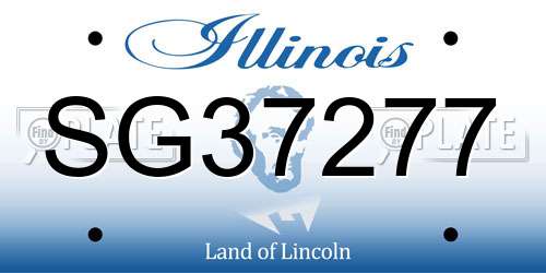 SG37277 Illinois License Plate