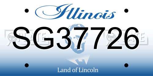 SG37726 Illinois License Plate
