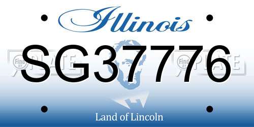 SG37776 Illinois License Plate