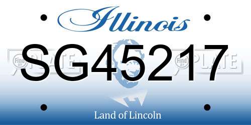 SG45217 Illinois License Plate