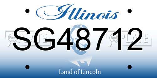 SG48712 Illinois License Plate