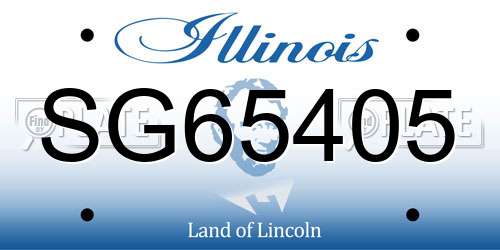 SG65405 Illinois License Plate