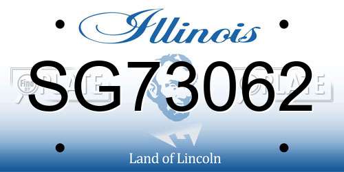 SG73062 Illinois License Plate