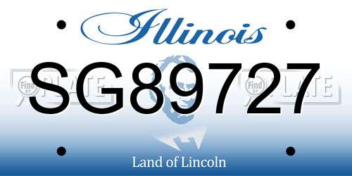 SG89727 Illinois License Plate