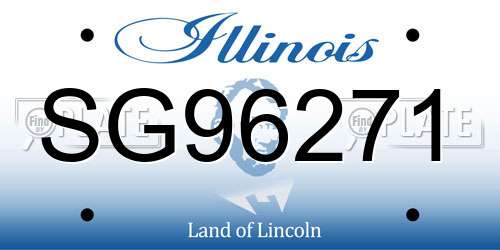 SG96271 Illinois License Plate