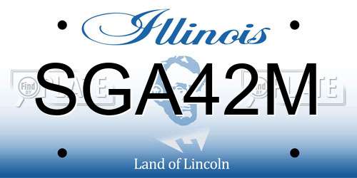 SGA42M Illinois License Plate