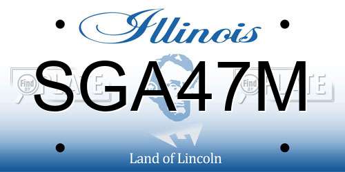 SGA47M Illinois License Plate