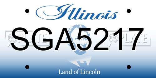 SGA5217 Illinois License Plate