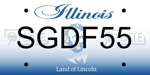 SGDF55 Illinois License Plate