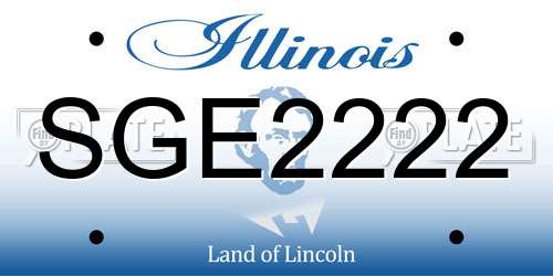 SGE2222 Illinois License Plate