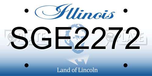 SGE2272 Illinois License Plate