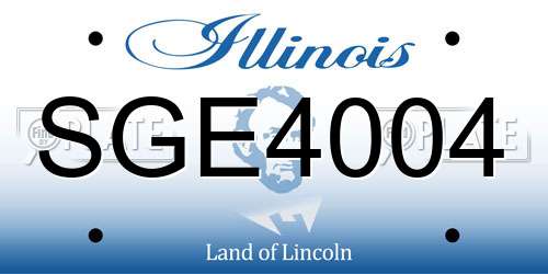 SGE4004 Illinois License Plate