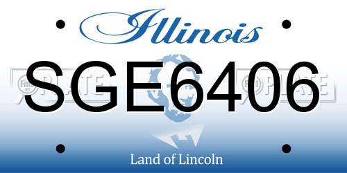 SGE6406 Illinois License Plate