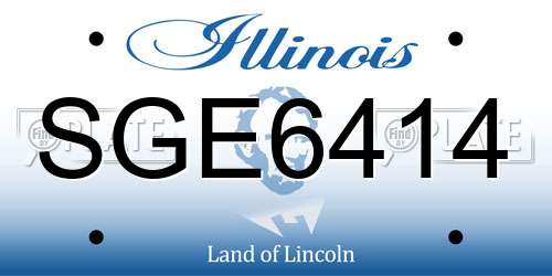 SGE6414 Illinois License Plate