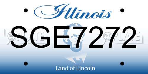 SGE7272 Illinois License Plate