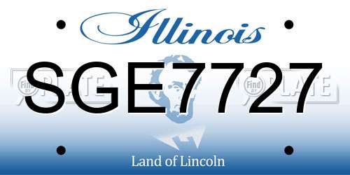 SGE7727 Illinois License Plate