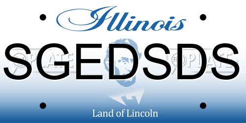 SGEDSDS Illinois License Plate