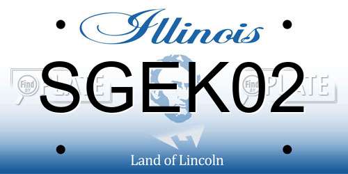 SGEK02 Illinois License Plate